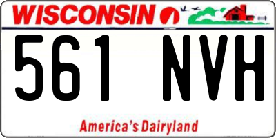 WI license plate 561NVH