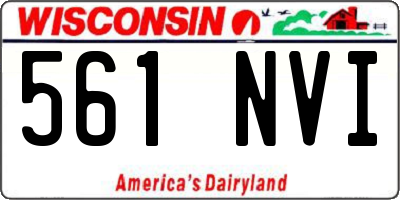WI license plate 561NVI