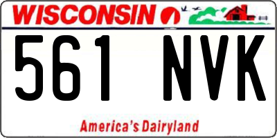 WI license plate 561NVK