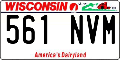 WI license plate 561NVM