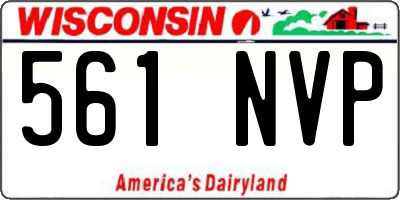 WI license plate 561NVP