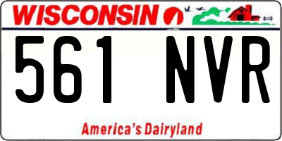 WI license plate 561NVR