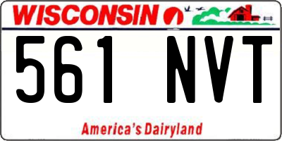 WI license plate 561NVT
