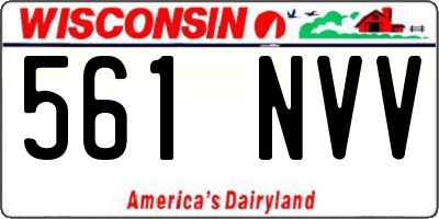 WI license plate 561NVV