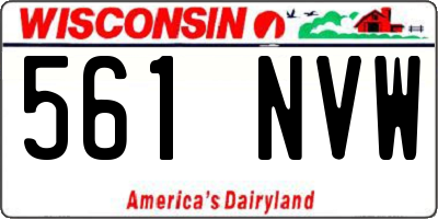 WI license plate 561NVW