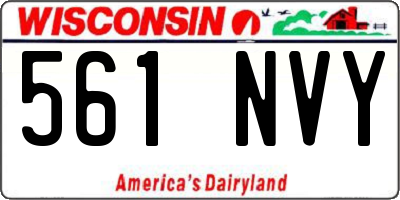 WI license plate 561NVY
