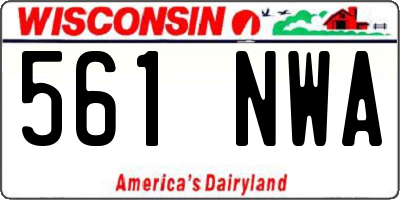 WI license plate 561NWA