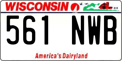 WI license plate 561NWB