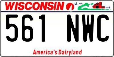 WI license plate 561NWC