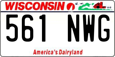 WI license plate 561NWG