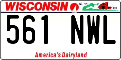 WI license plate 561NWL