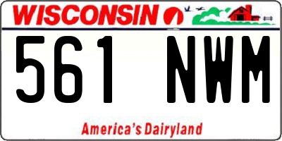WI license plate 561NWM