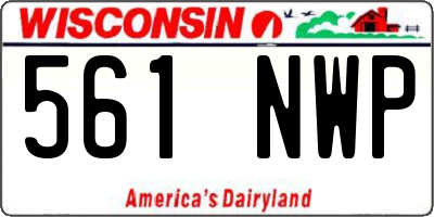 WI license plate 561NWP