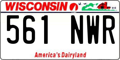 WI license plate 561NWR
