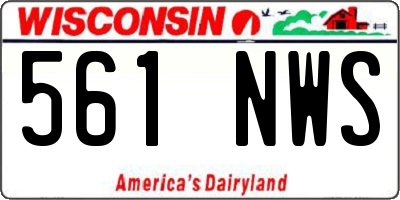 WI license plate 561NWS