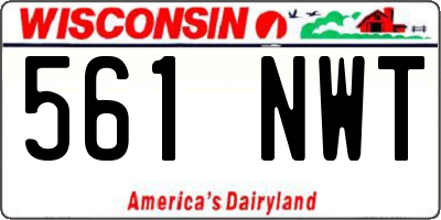 WI license plate 561NWT