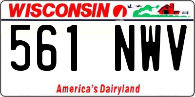 WI license plate 561NWV