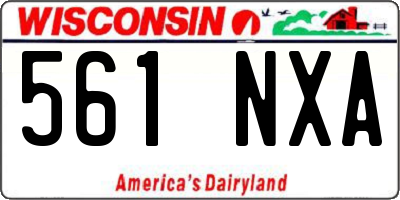 WI license plate 561NXA