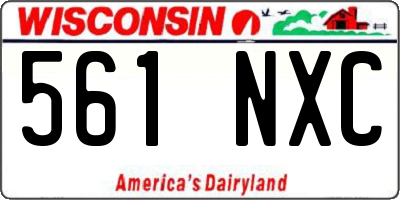 WI license plate 561NXC