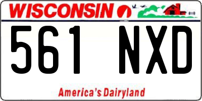 WI license plate 561NXD