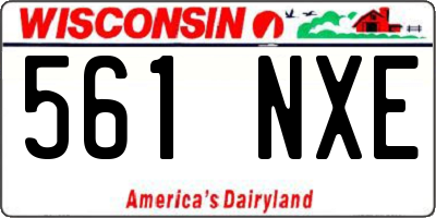 WI license plate 561NXE