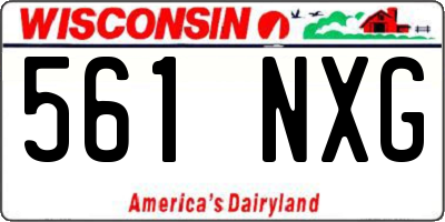 WI license plate 561NXG