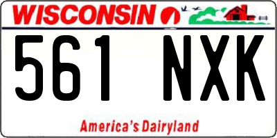 WI license plate 561NXK