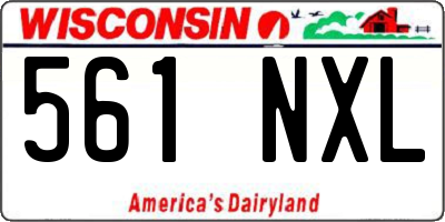 WI license plate 561NXL