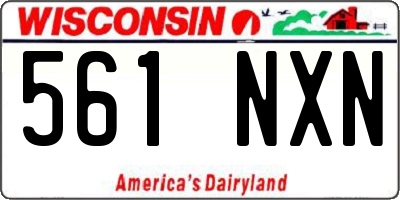 WI license plate 561NXN