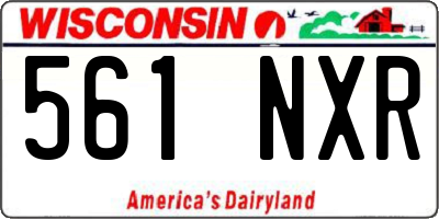 WI license plate 561NXR