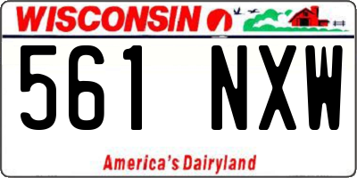 WI license plate 561NXW