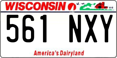 WI license plate 561NXY