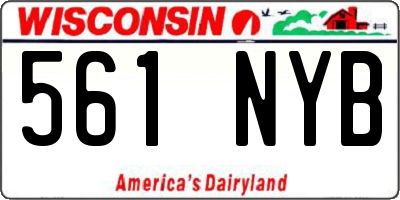 WI license plate 561NYB