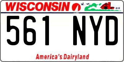 WI license plate 561NYD