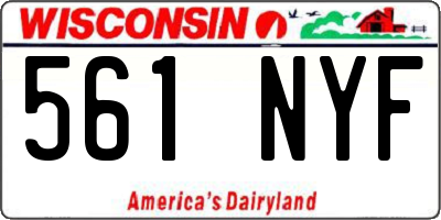 WI license plate 561NYF