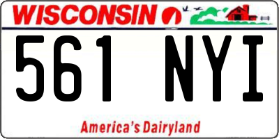 WI license plate 561NYI