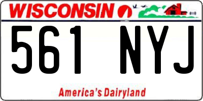 WI license plate 561NYJ