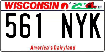 WI license plate 561NYK