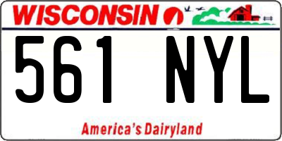 WI license plate 561NYL
