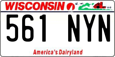 WI license plate 561NYN
