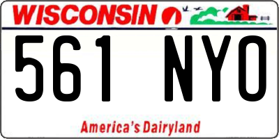 WI license plate 561NYO