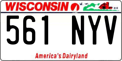 WI license plate 561NYV