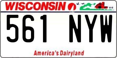 WI license plate 561NYW