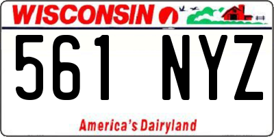 WI license plate 561NYZ