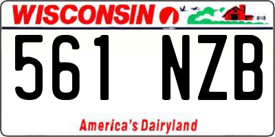 WI license plate 561NZB