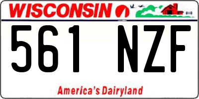 WI license plate 561NZF