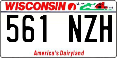 WI license plate 561NZH