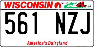 WI license plate 561NZJ