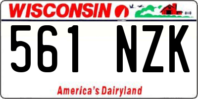WI license plate 561NZK