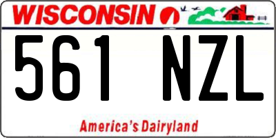 WI license plate 561NZL